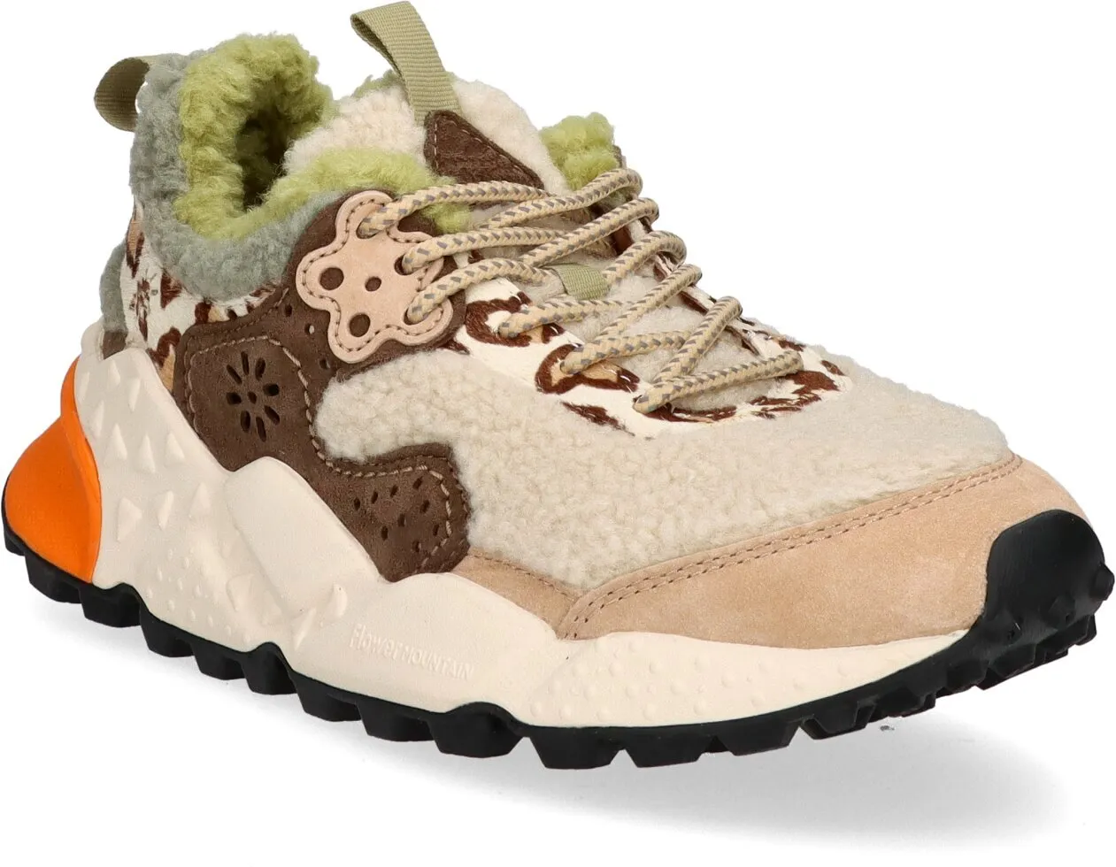 KOTETSU Damen-Schnürschuhe mit Teddyfell 193386000000 (Beige)
