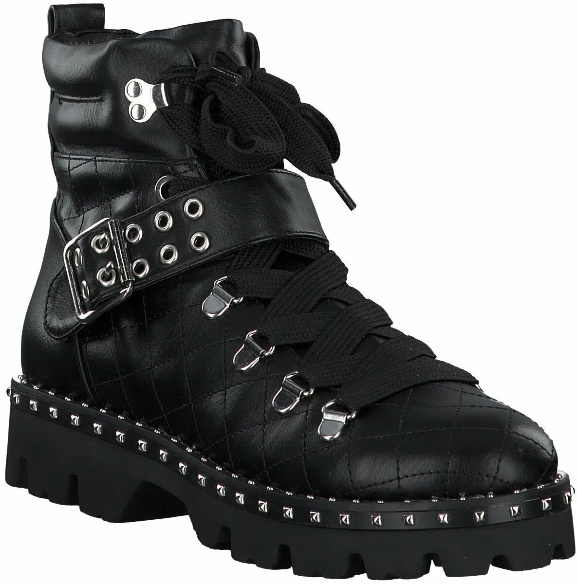 Schnür-Boots für Damen 102001792159 (Schwarz)